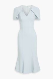 Fluted Crepe Midi Dress at The Outnet